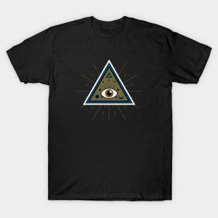 All Seeing eye - Brown with brown eye T-Shirt